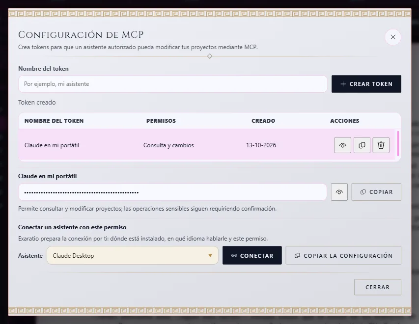 Agentes de IA: el nombre del token y Crear token