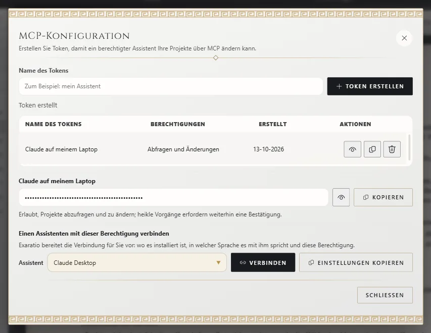 KI-Agenten: der Name des Tokens und Token erstellen