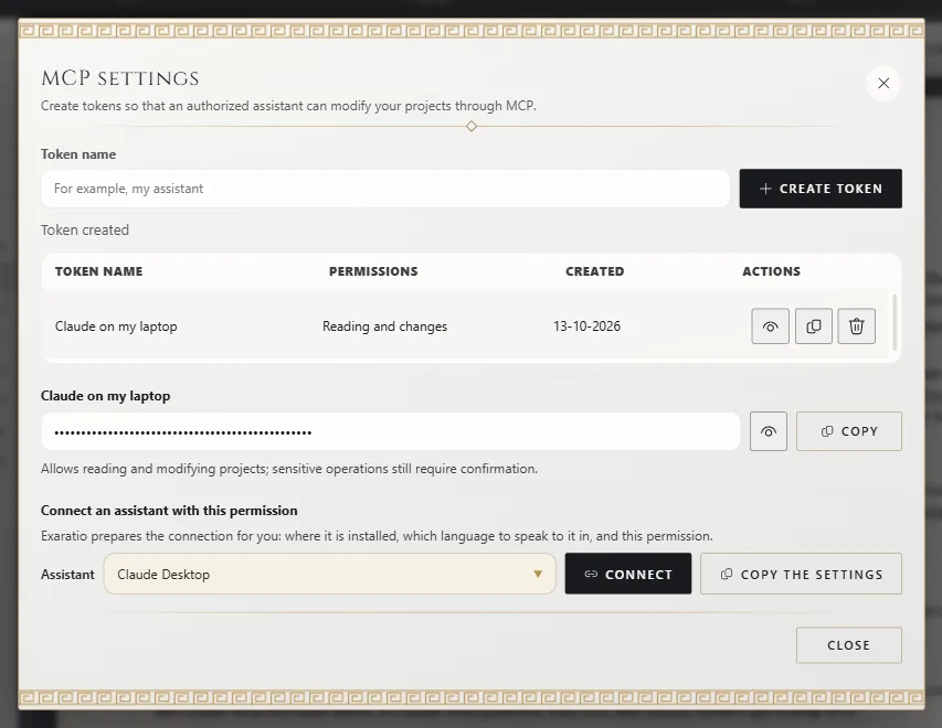 AI agents: the token name and Create token