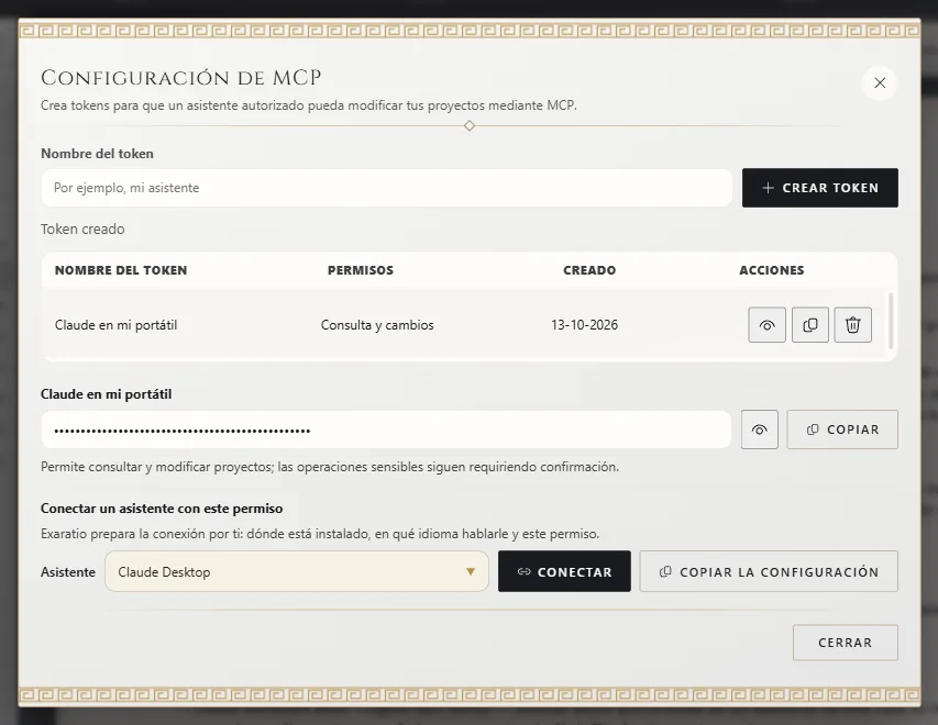 Agentes de IA: el nombre del token y Crear token