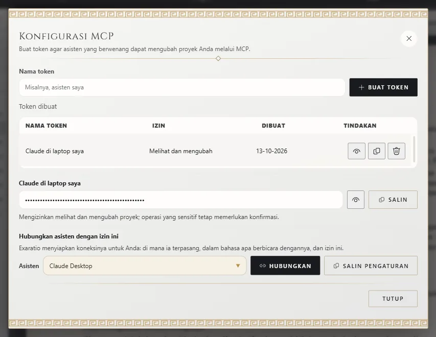 Agen AI: nama token dan Buat token