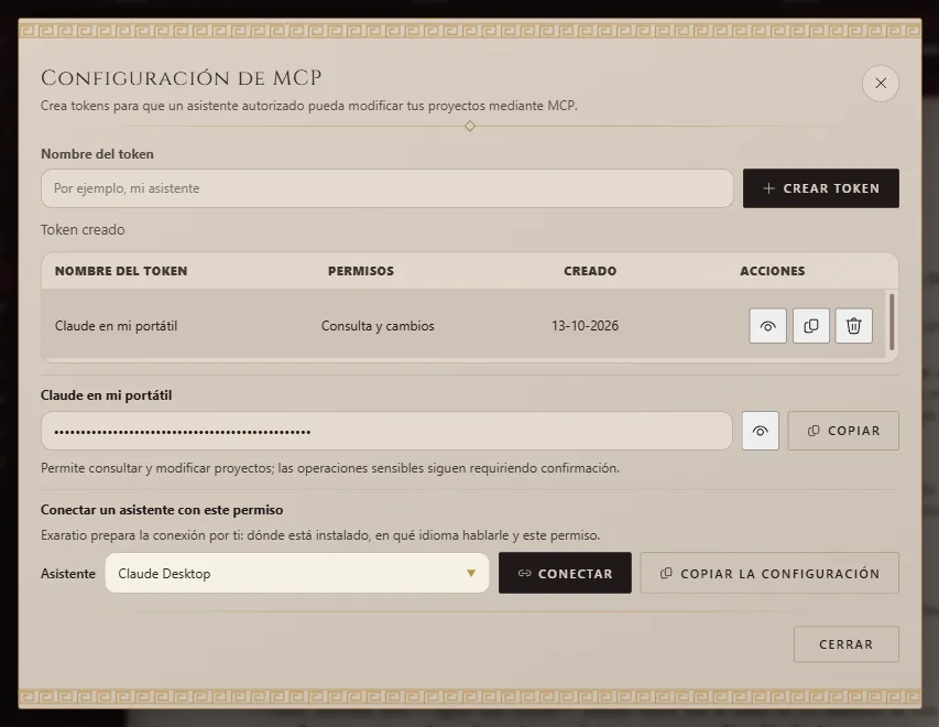 Agentes de IA: el nombre del token y Crear token