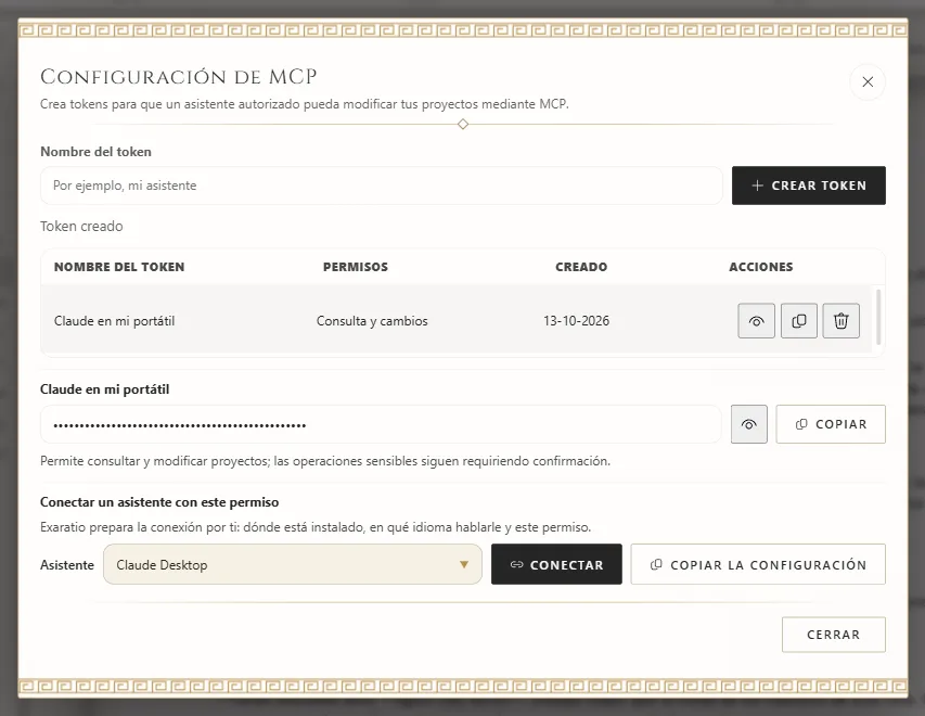 Agentes de IA: el nombre del token y Crear token