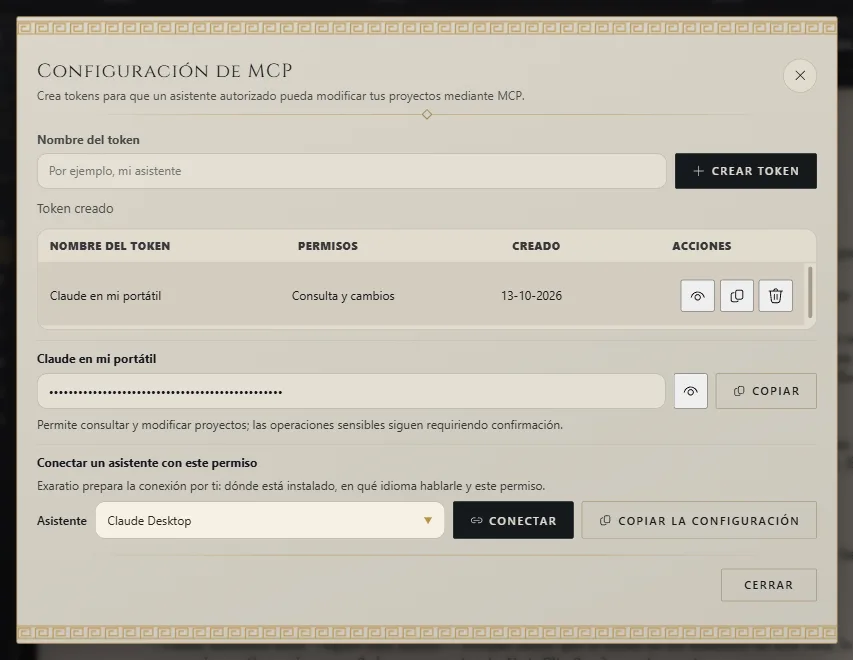 Agentes de IA: el nombre del token y Crear token