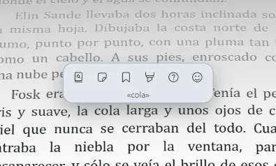La cápsula que aparece al detenerte sobre una palabra