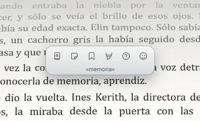 La cápsula que aparece al detenerte sobre una palabra