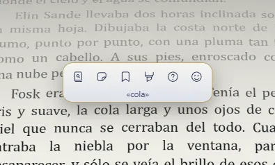La cápsula que aparece al detenerte sobre una palabra