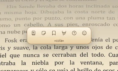 La cápsula que aparece al detenerte sobre una palabra