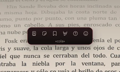 La cápsula que aparece al detenerte sobre una palabra