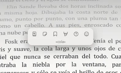 La cápsula que aparece al detenerte sobre una palabra