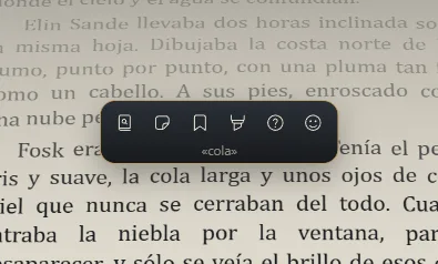 La cápsula que aparece al detenerte sobre una palabra