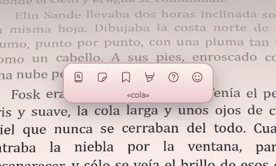 La cápsula que aparece al detenerte sobre una palabra