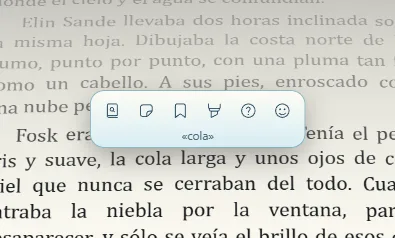 La cápsula que aparece al detenerte sobre una palabra