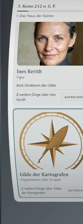 Das Manuskript mit dem Formular für ein neues Dokument