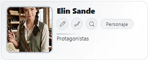 La ficha de Elin con su retrato y sus imágenes