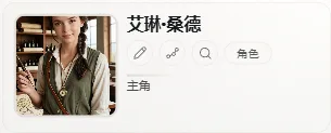 艾琳的卡片，带有她的肖像和其他图片