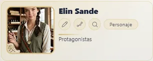 La ficha de Elin con su retrato y sus imágenes