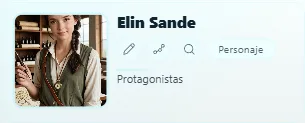 La ficha de Elin con su retrato y sus imágenes