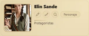 La ficha de Elin con su retrato y sus imágenes