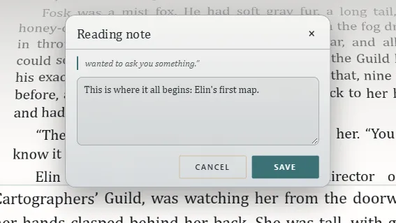 A reading note on the line you are reading